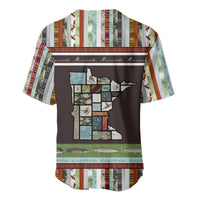 In The Deep Heart Of Minnesota Christmas Design Baseball Jersey Xmas Holiday Patterns - Wonder Print Shop