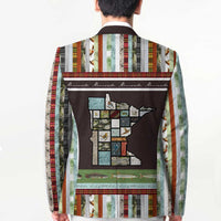 In The Deep Heart Of Minnesota Christmas Design Blazer Xmas Holiday Patterns - Wonder Print Shop