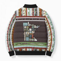In The Deep Heart Of Minnesota Christmas Design Bomber Puffer Jacket Xmas Holiday Patterns - Wonder Print Shop
