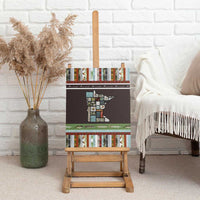 In The Deep Heart Of Minnesota Christmas Design Canvas Wall Art Xmas Holiday Patterns - Wonder Print Shop