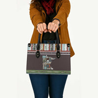 In The Deep Heart Of Minnesota Christmas Design Leather Bag Xmas Holiday Patterns - Wonder Print Shop