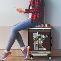 In The Deep Heart Of Minnesota Christmas Design Luggage Cover Xmas Holiday Patterns - Wonder Print Shop