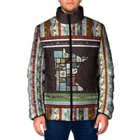 In The Deep Heart Of Minnesota Christmas Design Padded Jacket Xmas Holiday Patterns - Wonder Print Shop