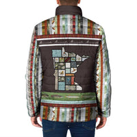 In The Deep Heart Of Minnesota Christmas Design Padded Jacket Xmas Holiday Patterns - Wonder Print Shop
