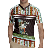 In The Deep Heart Of Minnesota Christmas Design Rugby Jersey Xmas Holiday Patterns - Wonder Print Shop