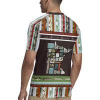 In The Deep Heart Of Minnesota Christmas Design Rugby Jersey Xmas Holiday Patterns - Wonder Print Shop