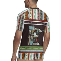 In The Deep Heart Of Minnesota Christmas Design Rugby Jersey Xmas Holiday Patterns - Wonder Print Shop