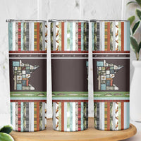 In The Deep Heart Of Minnesota Christmas Design Skinny Tumbler Xmas Holiday Patterns - Wonder Print Shop