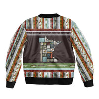 In The Deep Heart Of Minnesota Christmas Design Sleeve Zip Bomber Jacket Xmas Holiday Patterns - Wonder Print Shop