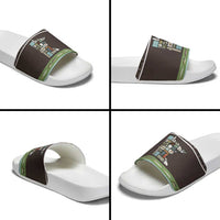 In The Deep Heart Of Minnesota Christmas Design Slide Sandals Xmas Holiday Patterns - Wonder Print Shop
