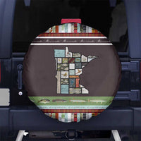 In The Deep Heart Of Minnesota Christmas Design Spare Tire Cover Xmas Holiday Patterns - Wonder Print Shop