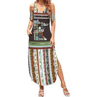 In The Deep Heart Of Minnesota Christmas Design Summer Maxi Dress Xmas Holiday Patterns - Wonder Print Shop