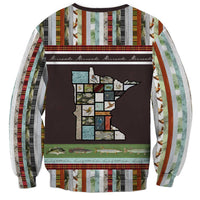 In The Deep Heart Of Minnesota Christmas Design Sweatshirt Xmas Holiday Patterns - Wonder Print Shop