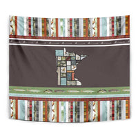 In The Deep Heart Of Minnesota Christmas Design Tapestry Xmas Holiday Patterns - Wonder Print Shop