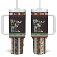 In The Deep Heart Of Minnesota Christmas Design Tumbler With Handle Xmas Holiday Patterns - Wonder Print Shop