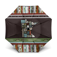 In The Deep Heart Of Minnesota Christmas Design Umbrella Xmas Holiday Patterns - Wonder Print Shop