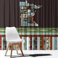 In The Deep Heart Of Minnesota Christmas Design Window Curtain Xmas Holiday Patterns - Wonder Print Shop