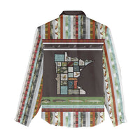 In The Deep Heart Of Minnesota Christmas Design Women Casual Shirt Xmas Holiday Patterns - Wonder Print Shop