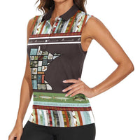 In The Deep Heart Of Minnesota Christmas Design Women Sleeveless Polo Shirt Xmas Holiday Patterns - Wonder Print Shop