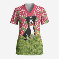 I Work Hard So That My Dog Can Have A Better Life Christmas Christmas Scrub Top Xmas Holiday Patterns - Wonder Print Shop
