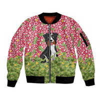 I Work Hard So That My Dog Can Have A Better Life Christmas Christmas Sleeve Zip Bomber Jacket Xmas Holiday Patterns - Wonder Print Shop