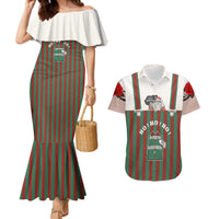 Stay With My Pig Christmas Christmas Couples Matching Mermaid Dress and Hawaiian Shirt Xmas Holiday Patterns - Wonder Print Shop
