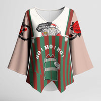 Stay With My Pig Christmas Christmas Kimono Sleeve Blouse Xmas Holiday Patterns - Wonder Print Shop