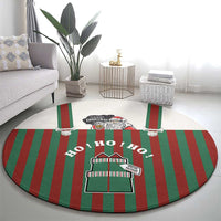 Stay With My Pig Christmas Christmas Round Carpet Xmas Holiday Patterns - Wonder Print Shop