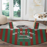 Stay With My Pig Christmas Christmas Round Carpet Xmas Holiday Patterns - Wonder Print Shop