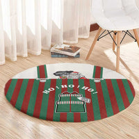 Stay With My Pig Christmas Christmas Round Carpet Xmas Holiday Patterns - Wonder Print Shop