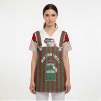 Stay With My Pig Christmas Christmas Scrub Top Xmas Holiday Patterns - Wonder Print Shop