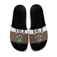 Stay With My Pig Christmas Christmas Slide Sandals Xmas Holiday Patterns - Wonder Print Shop