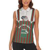 Stay With My Pig Christmas Christmas Women Sleeveless Polo Shirt Xmas Holiday Patterns - Wonder Print Shop