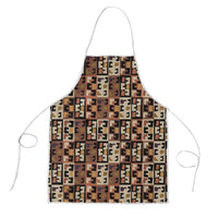 Kuba Flow Apron with Geometric Tribal Blocks and Earth-Tone Mosaic Design - Wonder Print Shop