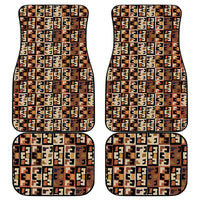 Kuba Flow Car Mats with Geometric Tribal Blocks and Earth-Tone Mosaic Design - Wonder Print Shop
