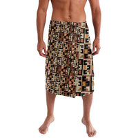 Kuba Flow Lavalava with Geometric Tribal Blocks and Earth-Tone Mosaic Design - Wonder Print Shop
