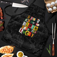I Didn't Ask To Be Black I Just Got Lucky Magazine Cutout Apron with Ancestral Portrait Collage Lettering - Wonder Print Shop