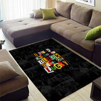 I Didn't Ask To Be Black I Just Got Lucky Magazine Cutout Area Rug with Ancestral Portrait Collage Lettering - Wonder Print Shop