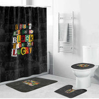 I Didn't Ask To Be Black I Just Got Lucky Magazine Cutout Bathroom Set with Ancestral Portrait Collage Lettering - Wonder Print Shop