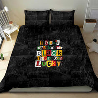 I Didn't Ask To Be Black I Just Got Lucky Magazine Cutout Bedding Set with Ancestral Portrait Collage Lettering - Wonder Print Shop