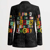 I Didn't Ask To Be Black I Just Got Lucky Magazine Cutout Blazer with Ancestral Portrait Collage Lettering - Wonder Print Shop