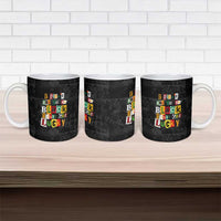 I Didn't Ask To Be Black I Just Got Lucky Magazine Cutout Ceramic Mug with Ancestral Portrait Collage Lettering - Wonder Print Shop