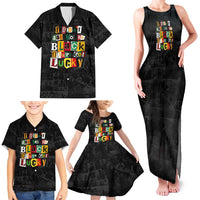 I Didn't Ask To Be Black I Just Got Lucky Magazine Cutout Family Matching Tank Maxi Dress and Hawaiian Shirt with Ancestral Portrait Collage Lettering - Wonder Print Shop