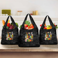 I Didn't Ask To Be Black I Just Got Lucky Magazine Cutout Grocery Bag with Ancestral Portrait Collage Lettering - Wonder Print Shop