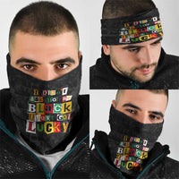 I Didn't Ask To Be Black I Just Got Lucky Magazine Cutout Neck Gaiter with Ancestral Portrait Collage Lettering - Wonder Print Shop