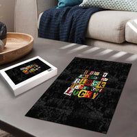 I Didn't Ask To Be Black I Just Got Lucky Magazine Cutout Puzzle with Ancestral Portrait Collage Lettering - Wonder Print Shop