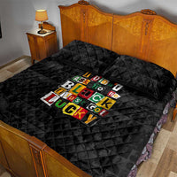 I Didn't Ask To Be Black I Just Got Lucky Magazine Cutout Quilt Bed Set with Ancestral Portrait Collage Lettering - Wonder Print Shop