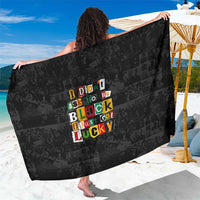 I Didn't Ask To Be Black I Just Got Lucky Magazine Cutout Sarong with Ancestral Portrait Collage Lettering - Wonder Print Shop