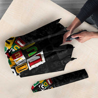 I Didn't Ask To Be Black I Just Got Lucky Magazine Cutout Umbrella with Ancestral Portrait Collage Lettering - Wonder Print Shop