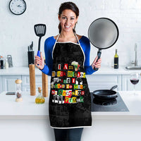 I Am Black History And I Strive To Make My Ancestor Proud Apron with Ancestral Collage Background and Afrocentric Lettering - Wonder Print Shop